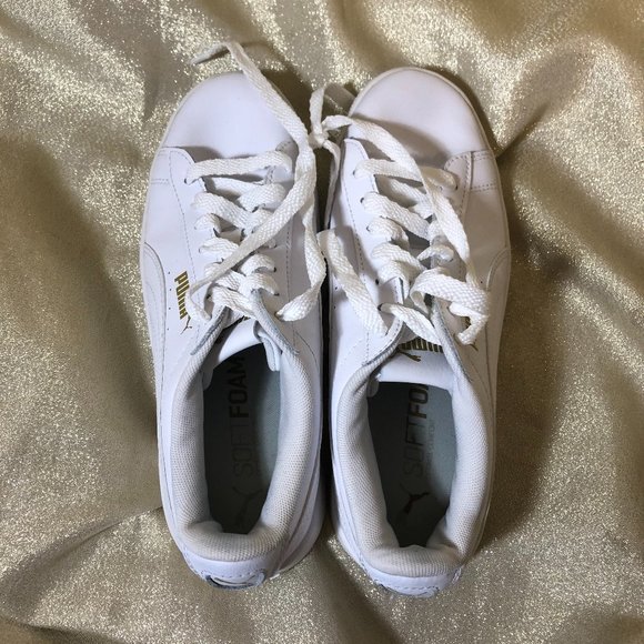 Puma | Shoes | Puma Soft Foam Optimal Comfort White Sneakers | Poshmark